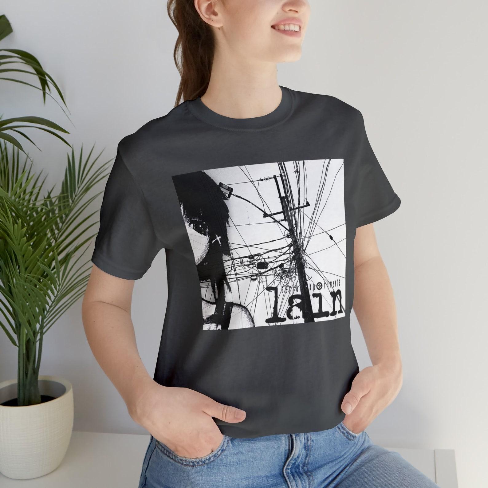 Serial Experiments Lain T-Shirt, Science Fiction Anime Graphic Tee Men & Women, Anime Shirt, Anime Gift, Cyberpunk 4XL
