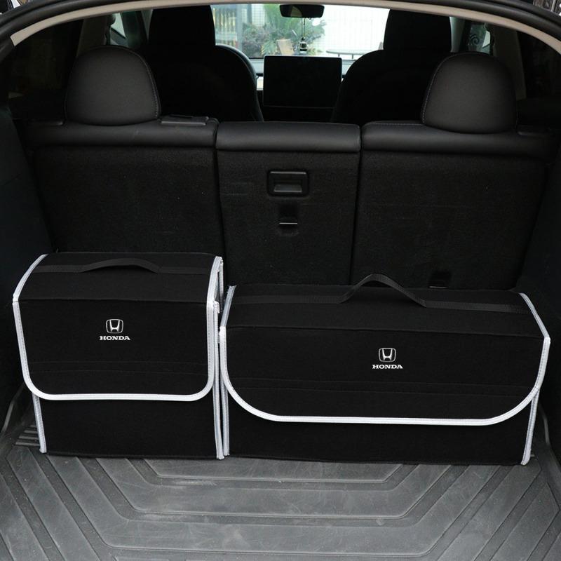 Car Soft Felt Storage Bag Organizer Car Foldable Trunk Bag Car Accessories For Honda Fit Mugen Insight Type S R VTEC DOHC Modulo Vezel Legend RR Si