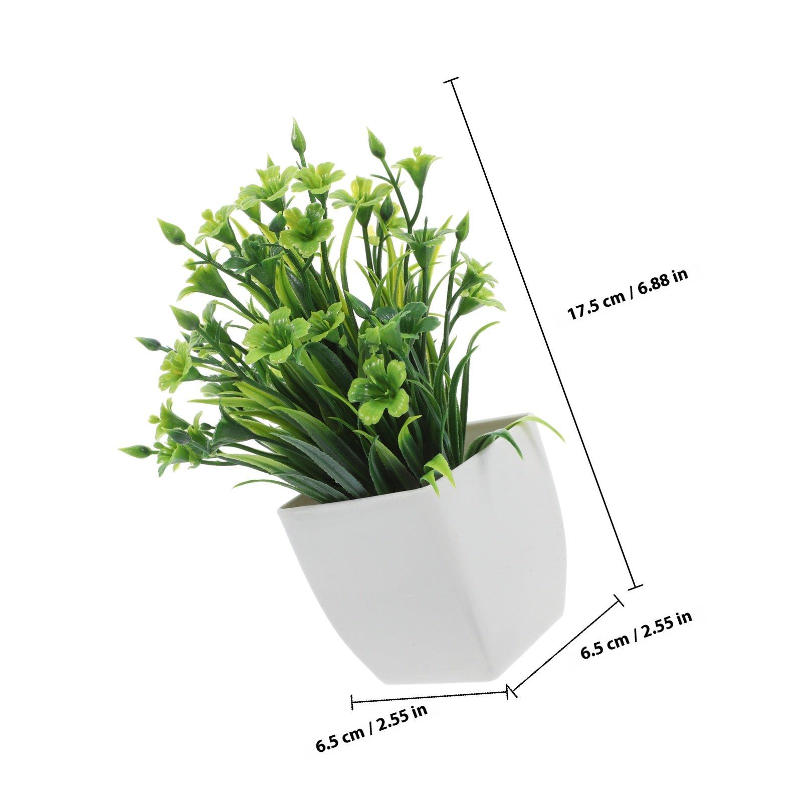 

Realistic Fake Potted Plant Indoor Decoration Small Artificial Bonsai Plant Desk Office Faux Greenery Plastic Plants for Home зелёный