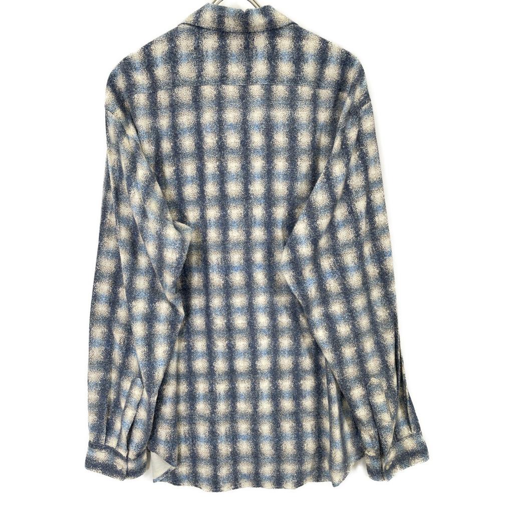 NICENESS 24Stainless Steel NN-1301Y13 Blue Silk Flannel Shirt tops L blueUsed