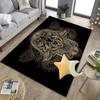 Golden Hamsa Symbol Office Rug Chair Mat, Entryway Carpet, Suitable for Front Door, Bedroom, Living Room, Desk, Holiday Gift