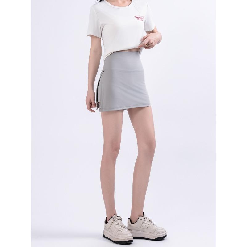 Women's High-waisted Sports Skirt Lined Anti-glare Yoga Bustier Skirt Outside Running Training Fitness Tennis Fashion Skirt