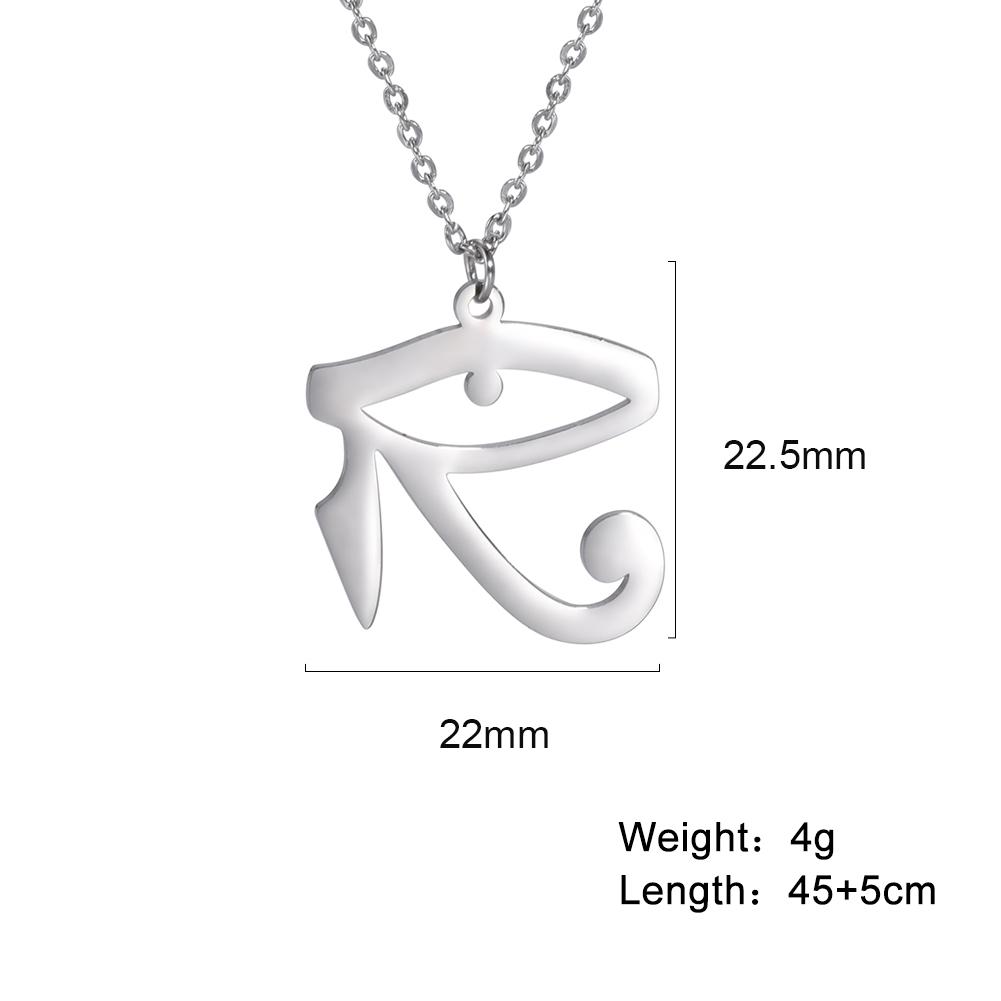

LIKGREAT Egyptian Eye of Horus Ankh Cross Protection Necklace for Women Men Stainless Steel Celtics Knot Amulet Jewelry
