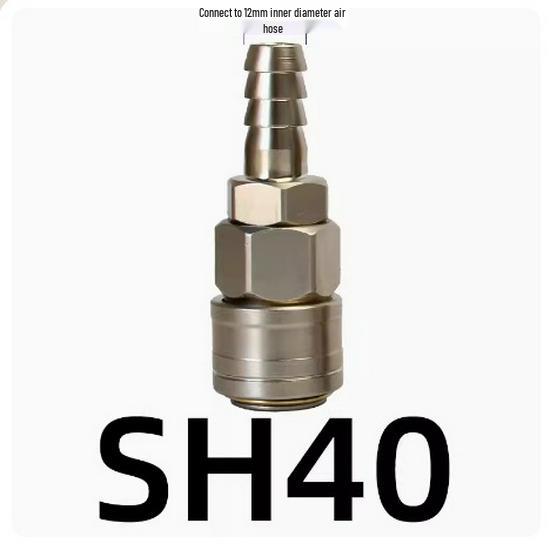 C-Type Self-Locking Air Hose Quick Connector for Compressors & Pneumatic Tools