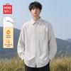 Men's Fleece-Lined Striped Oxford Shirt Jacket