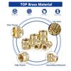 415Pcs M2 M3 M4 M5 M6 Threaded Inserts for Plastic Heat Set Insert Brass Insert Assortment Kit for 3D Printing Injection Molding Press Thread Nuts