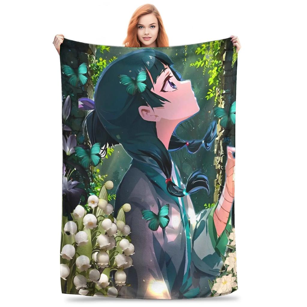 Super Warme Decke The Apothecary Diaries Maomao Aufdruck für den Winter Perfekt für Couch Sessel Sofa Bett Kinderfreundlich