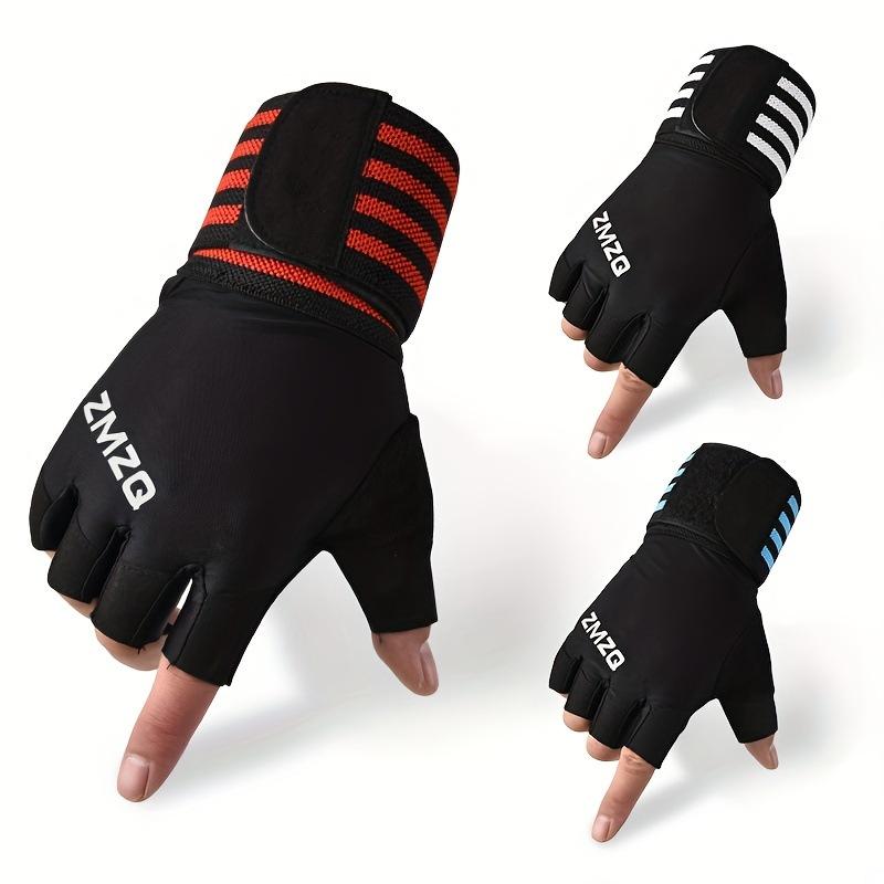 Fitness gloves, sports long wrist guards, anti-cocooning and non-slip half finger