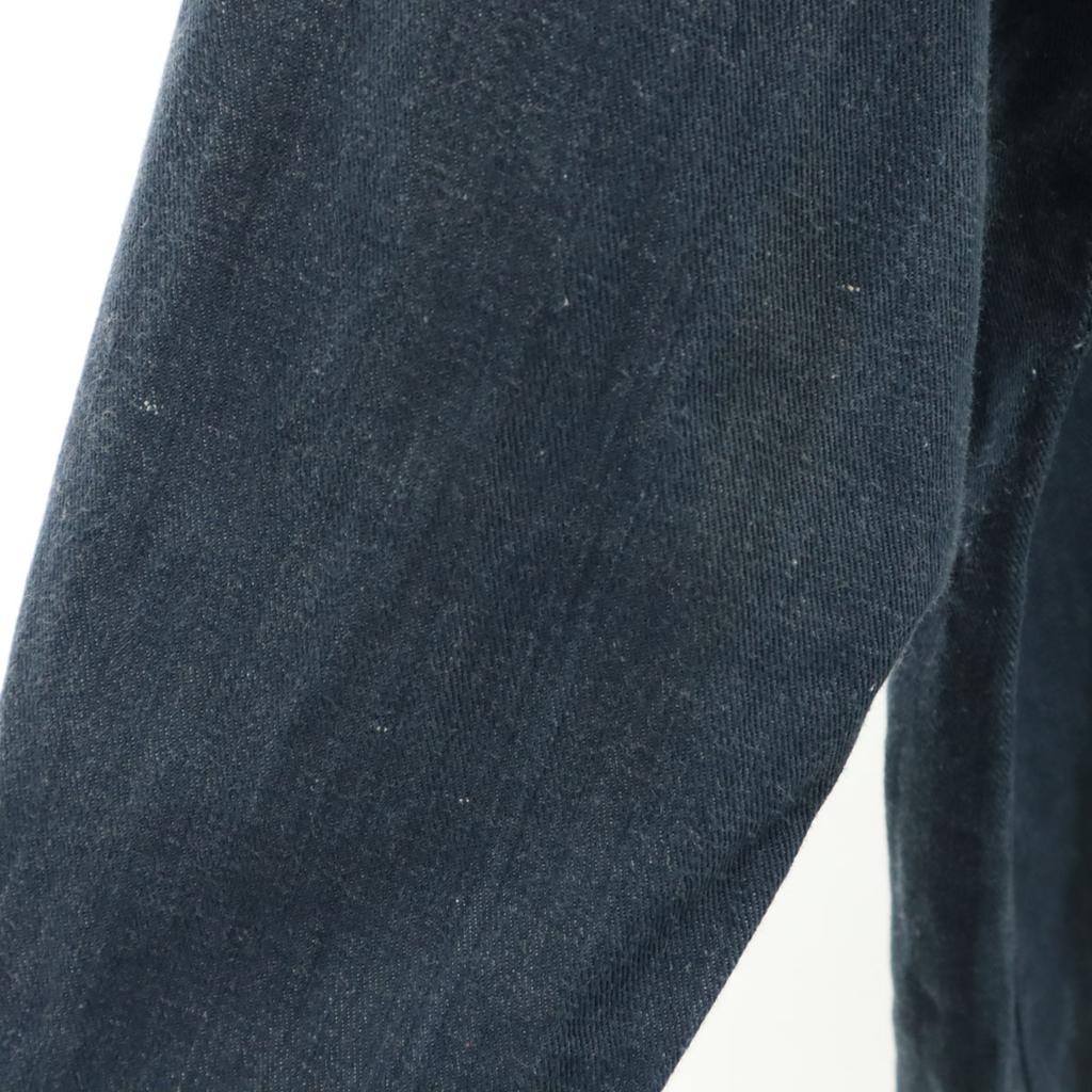 80s 90s Old flower embroidery Shirt jacket 40 Navy Men's Used