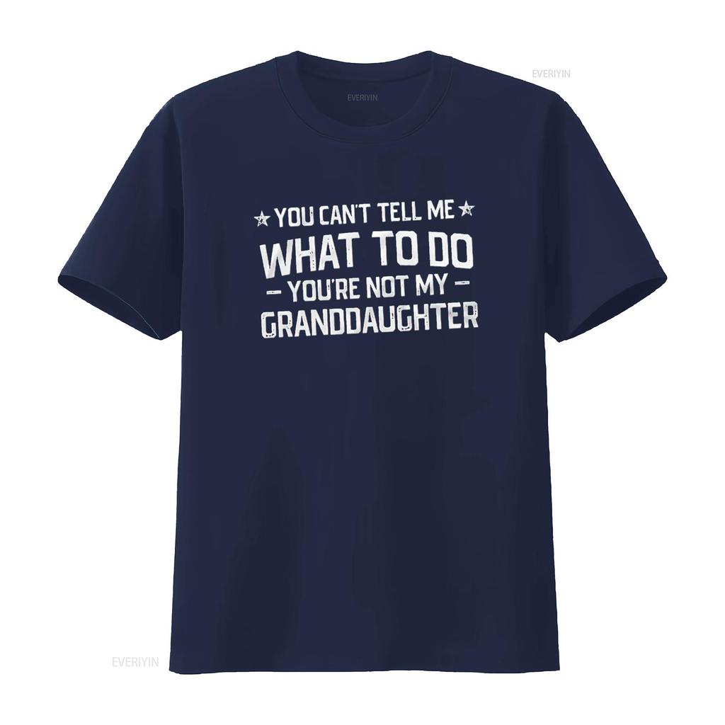 Mens Grandpa T Shirt You Cant Tell Me What To Do Aren My Grand Daughter Granddaughter Papa Black Medium vintage Washed