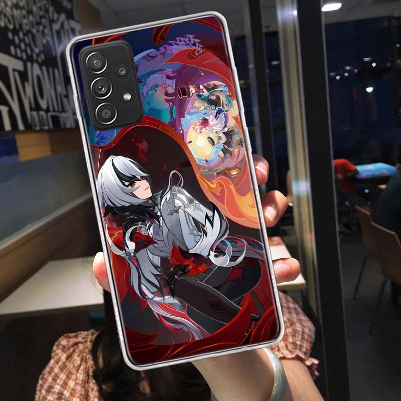 Arlecchino Genshin Impact Phone Case for Samsung A54 A57 A37 A17 A14 A15 A12 A24 A34 A55 A35 A25 A52S A07 A05S A04S A22 A32 A72