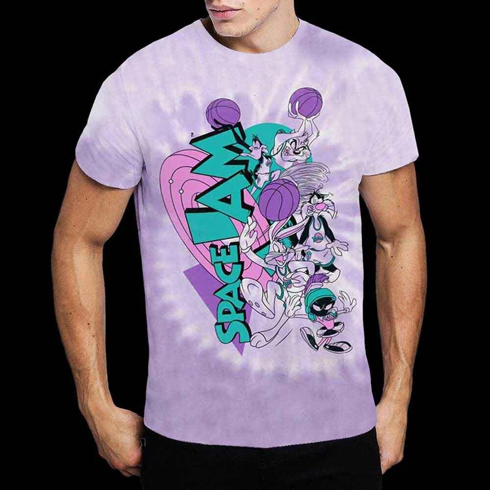 Space Jam Unisex T-Shirt: Retro Squad (Dip-Dye) (Medium) 3XL