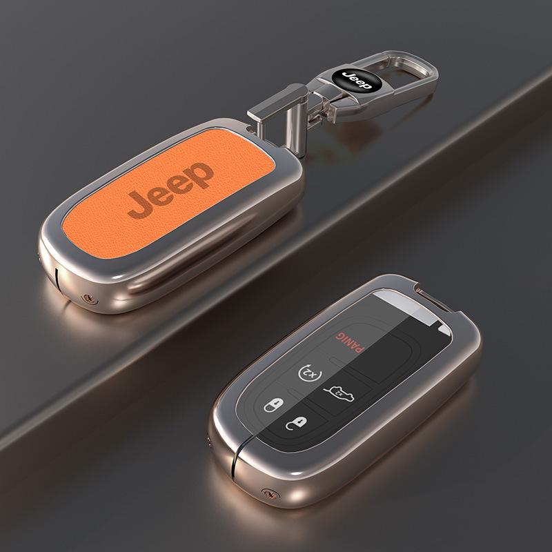Metal Key Shell for Jeep: Compass, Renegade, Cherokee, Wrangler