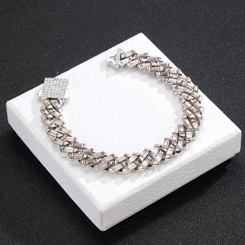 European & American 13mm Diamond-Studded Cuban Chain: Hip-Hop Fashion Pendant for Couples