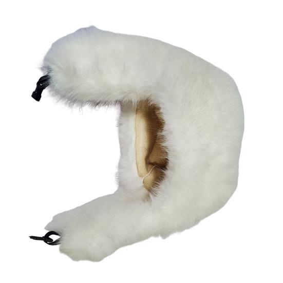 

Женская зимняя шапка Lei Feng с полной защитой, пушистая, из искусственного меха, утолщенная, ветрозащитная, однотонная, для фотосъемки, для активного отдыха, головной убор белый