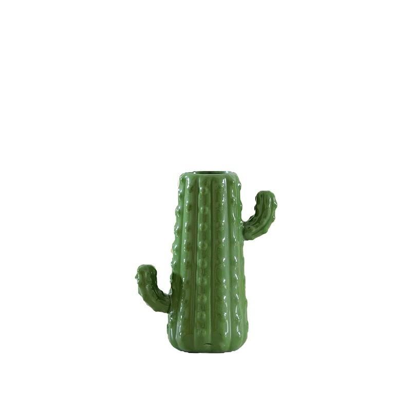 Nordic Creative Green Cactus Ceramic Vase Living Room Flower Arrangement Decoration Ornament Modern Minimalist Home Decoration