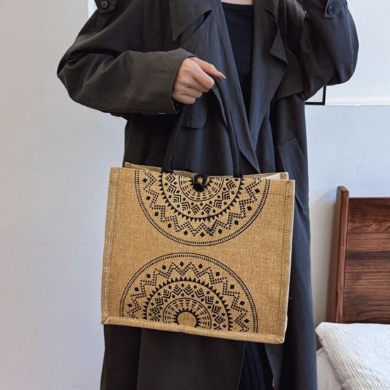 Dámská kabelka Etnický styl Všestranná taška přes rameno Velká kapacita Zapínání na přezku Nakupování Cestování Dojíždění Nákupní taška