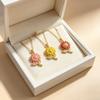 Rotatable Small Daisy Necklace Female Drip Oil Original Sunflower Pendant New Chinese Retro Flower Ethnic Style