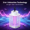 USB Rechargeable Silent Mosquito Killer Lamp, Portable Electronic Insect Trap for Indoor Bedroom Outdoor Camping Pest Control Light