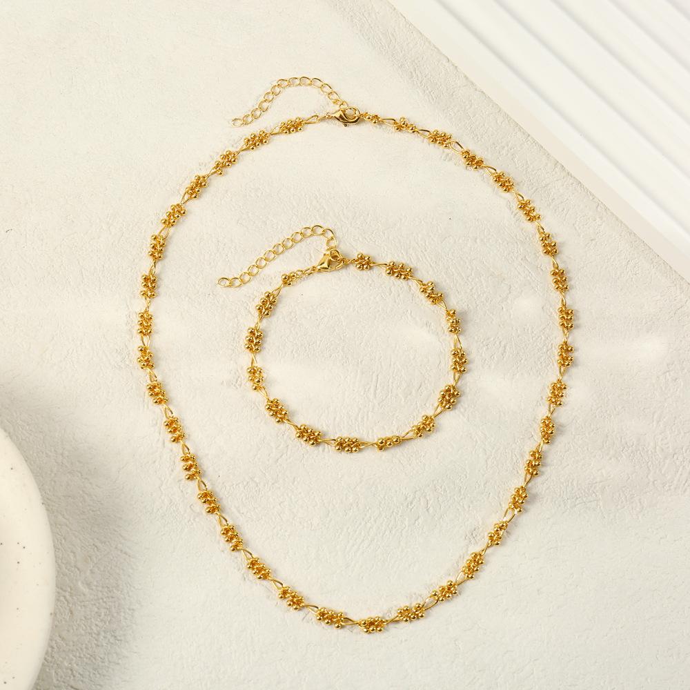 Moderne Goldplattierte Kleine Kugelkette für Damen