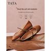 TATA Women's Buckle Mary Jane Flats