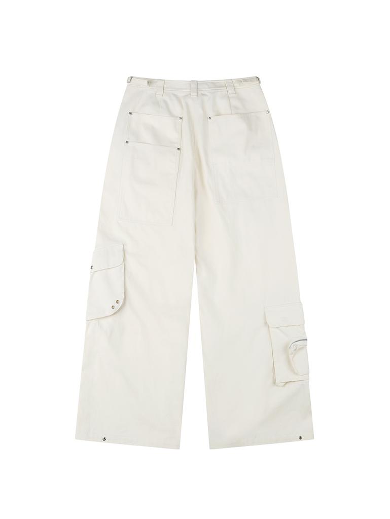 TUOMIO Multi Pocket Cargo Pants [Cream]