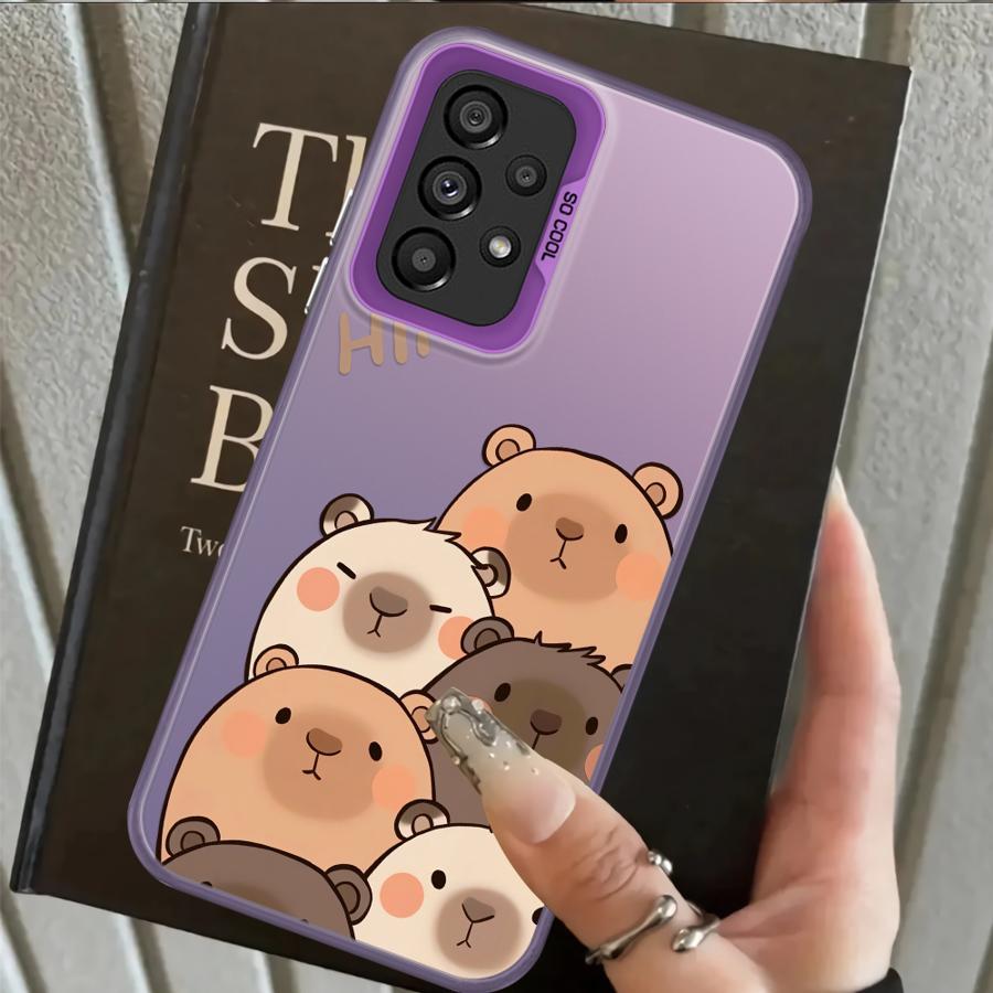 Cartoon Cute Capybara Back Phone Cover Case for Samsung Galaxy A04 A05 A06 A07 A50 A54 A03 A71 A10 A20 A56 A72 A51 A52