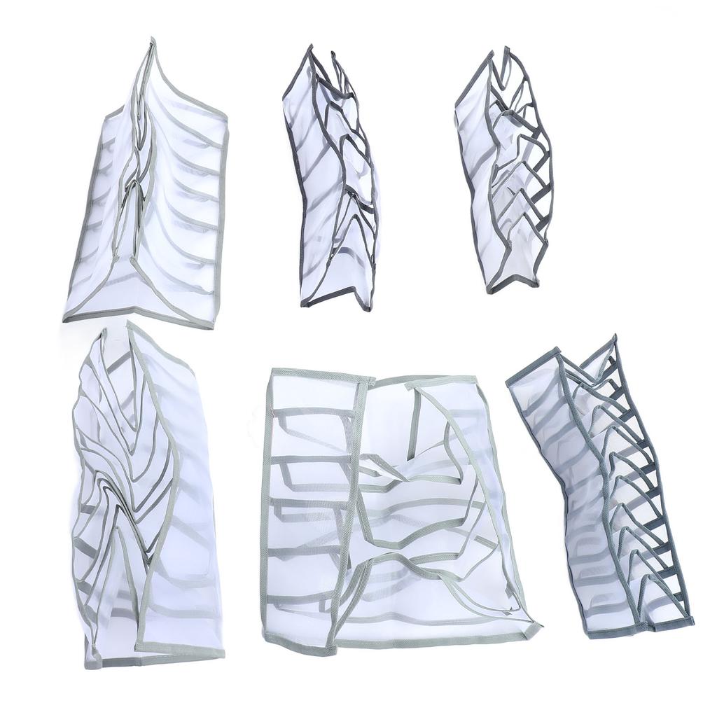 Folded Clothes Organizer Closet Compartmented Storage Box Clothes Separator Bag for Underwear Trousers Grey
