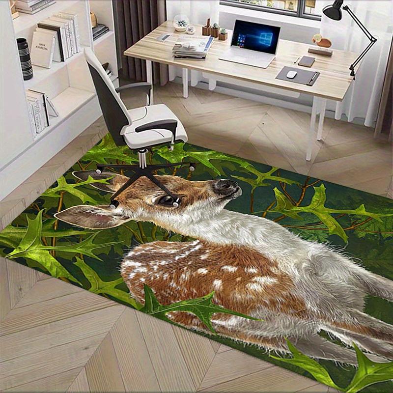 Büroteppich: Von der Natur inspiriertes Hirschdesign Perfekt zum Schutz von Sofas Unter Stühlen