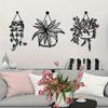 Metal Wall Art 3 Piece Set Ivy Pattern Hanging Planter Indoor Outdoor Home Decor Gift