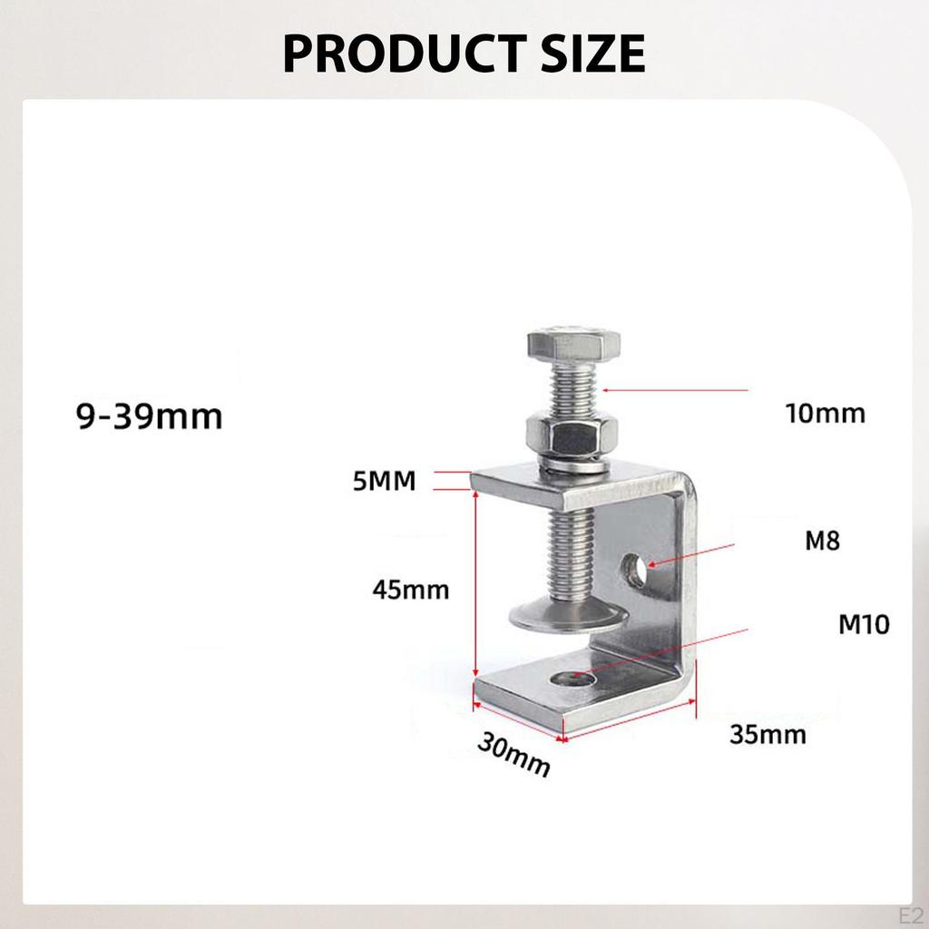 Heavy Duty Metal U Clamp Adjustable Automotive Repair Tools Stable Stainless Steel C for