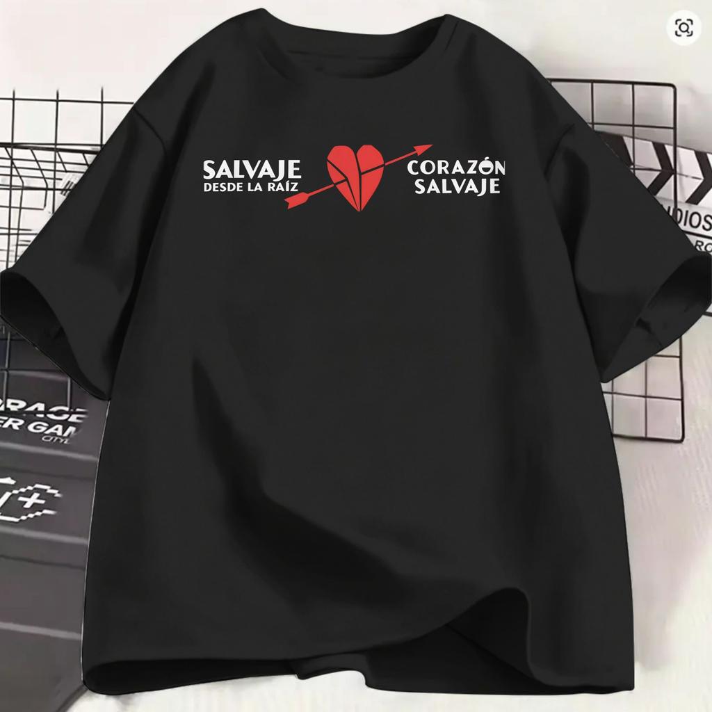 Unisexuel Carrasco Cotton Tshirt For Unisex Summer 2026 Salvaje Tour Y2k T Shirts Comfortabletrending Tees Oversize Casual Clothing
