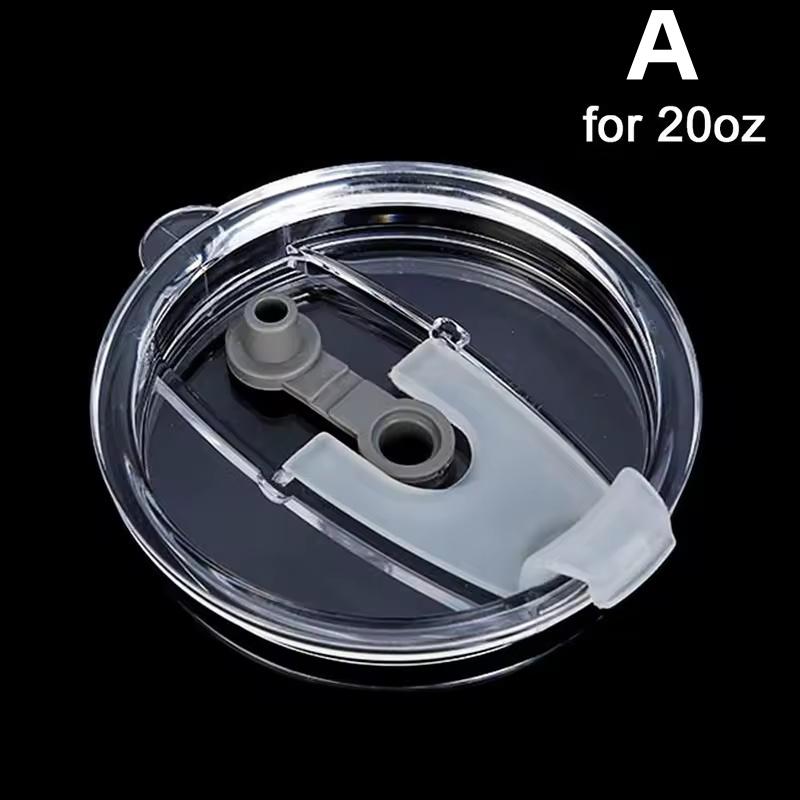 30/20Oz Ice King Cup Lid Plastic Transparent Splash Proof Silicone Sliding Cup Lid for Mug Special Straw Lid Sealing Cover