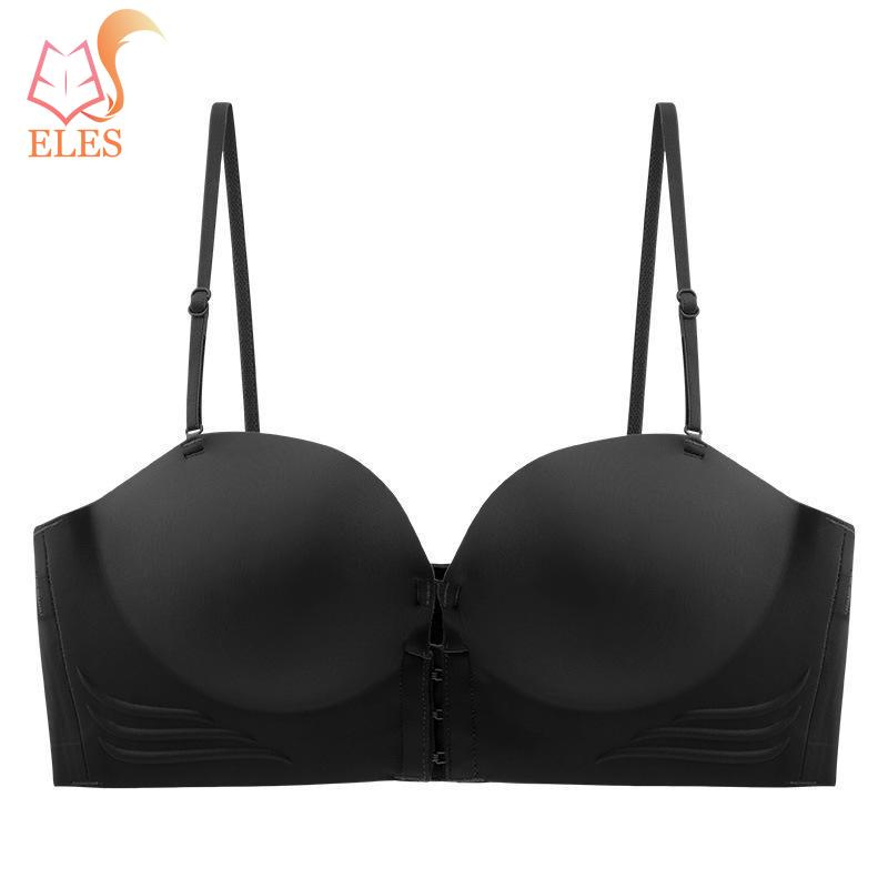 Push-up Bra Thickened Sponge Front Buckle Bra Women's Sexy  Spaghetti Straps Push-up Underwear Bras