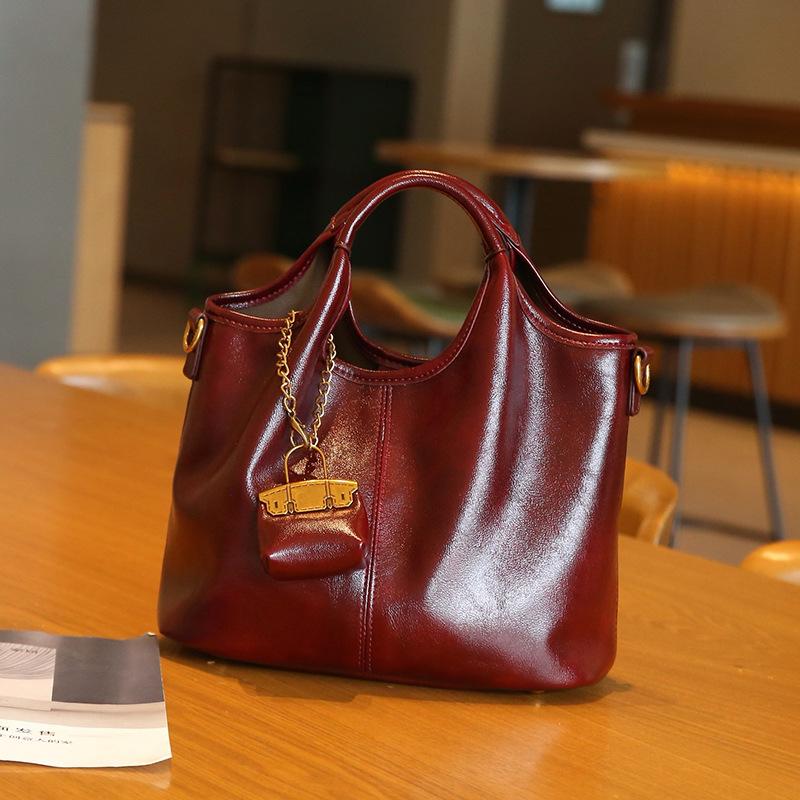 Women's Foreskin Handbag Feel Tote Bag Simple Casual One-shoulder Crossbody Bag