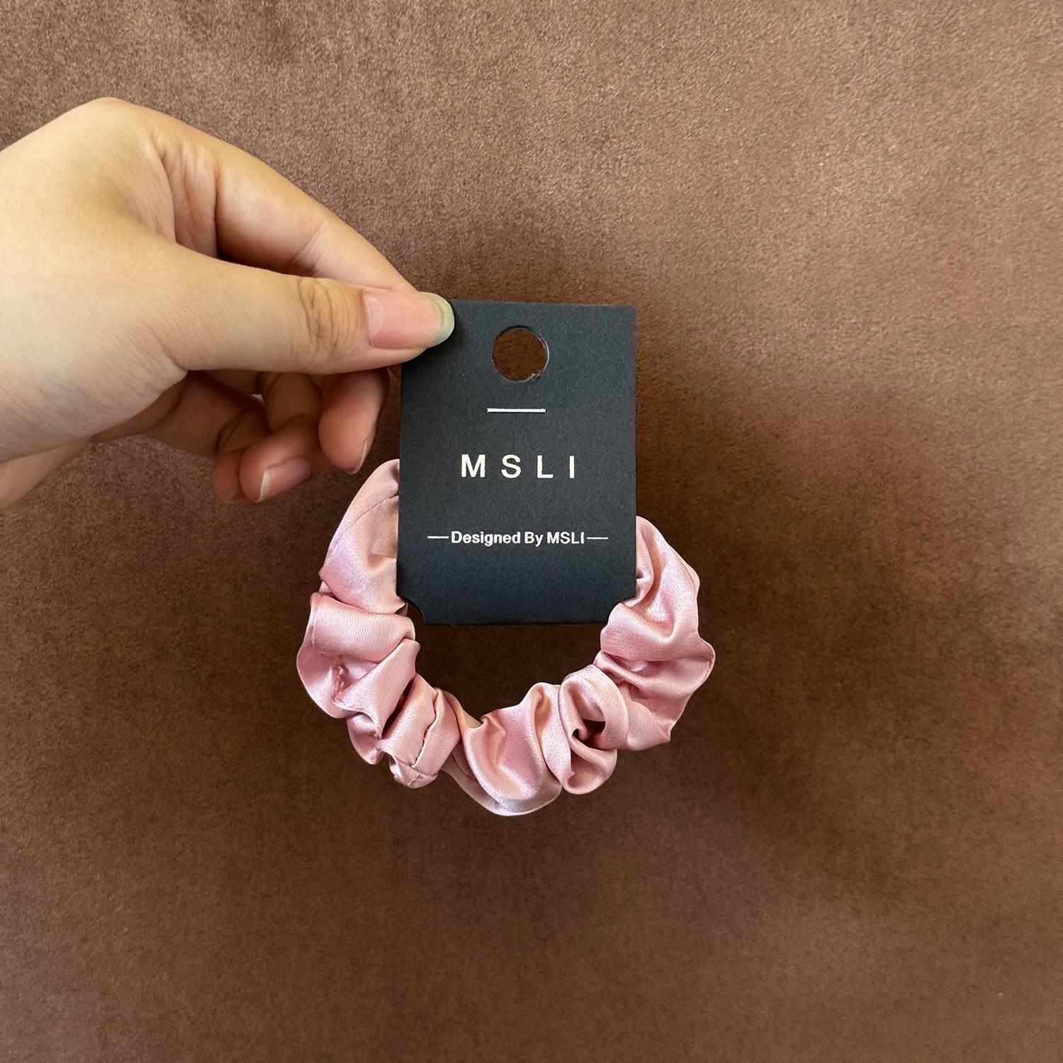 Korean Satin Hair Tie for Women: Soft, Elastic, No Pull Hair Accessory розовый