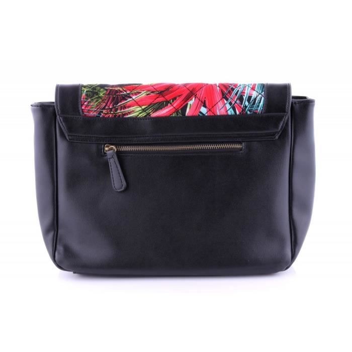Sac - LE TEMPS DES CERISES - Adele 1 - Fleuri - Noir - Femme