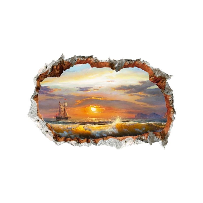Decorative Painting Wall Sticker with 3D Holes for Home Waterproof Decor