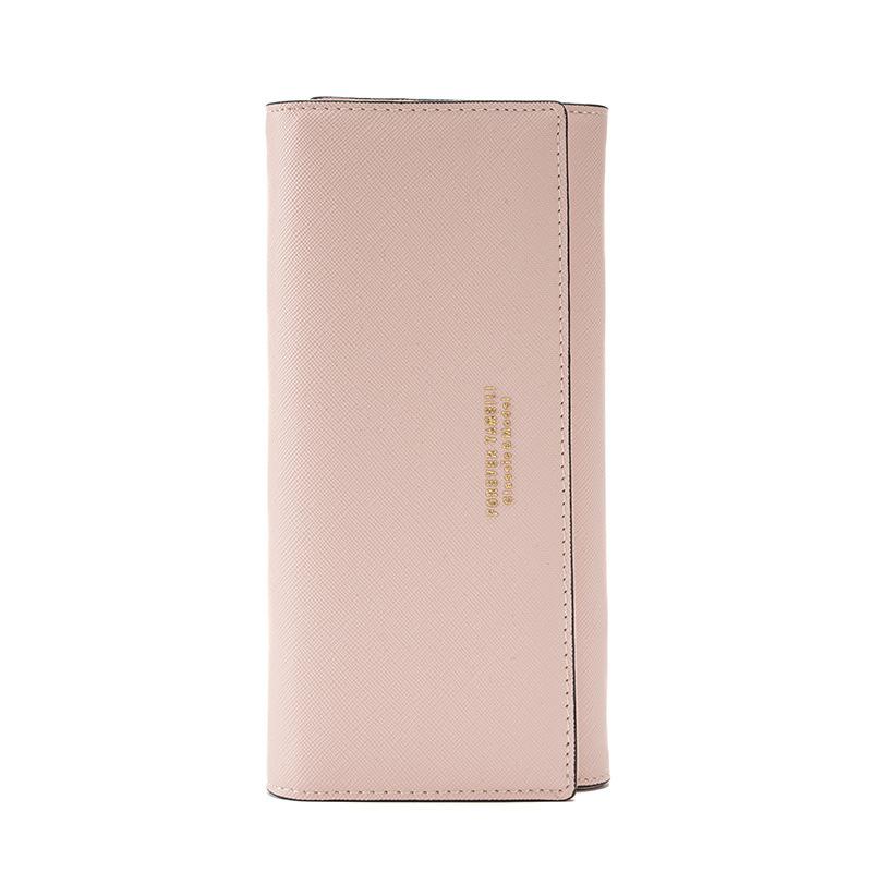 Portafoglio Lungo da Donna Grande Capacità Pelle da Donna Anti-Furto RFID Puro Porta Carte di Credito Elegante Portamonete da Donna