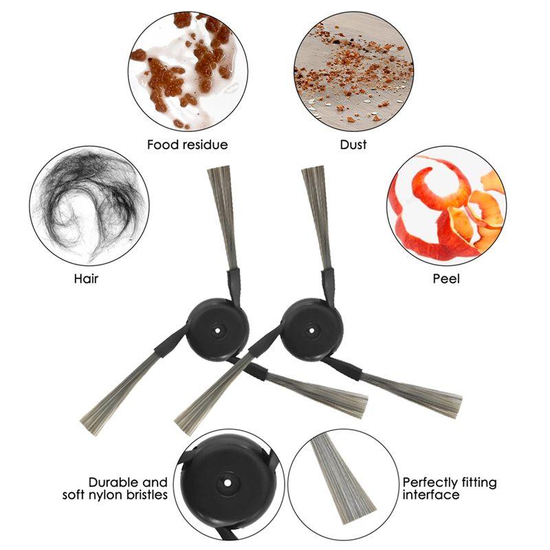 ABWR-10PCS For Dreame X40 Ultra / S30 Pro Robot Vacuum Cleaner Washable Side Brush Replacements Accessory
