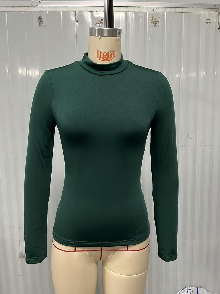 Sous-couche en velours pour femme transfrontalière: Haut à manches longues, confortable, chaud pour l'automne/hiver