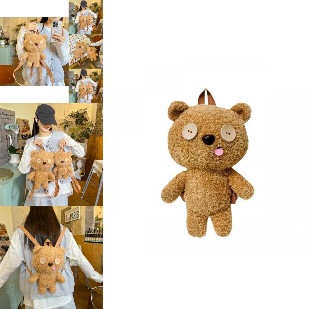 Autumn Winter Fluffy Bear Backpack For Kids And Teens With Lightweight Fabric