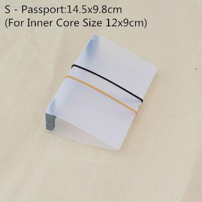 Fromthenon Transparent Traveler's Notebook Shell for Midori Planner Standard Filler Paper Storage Folder Cover School Stationery
