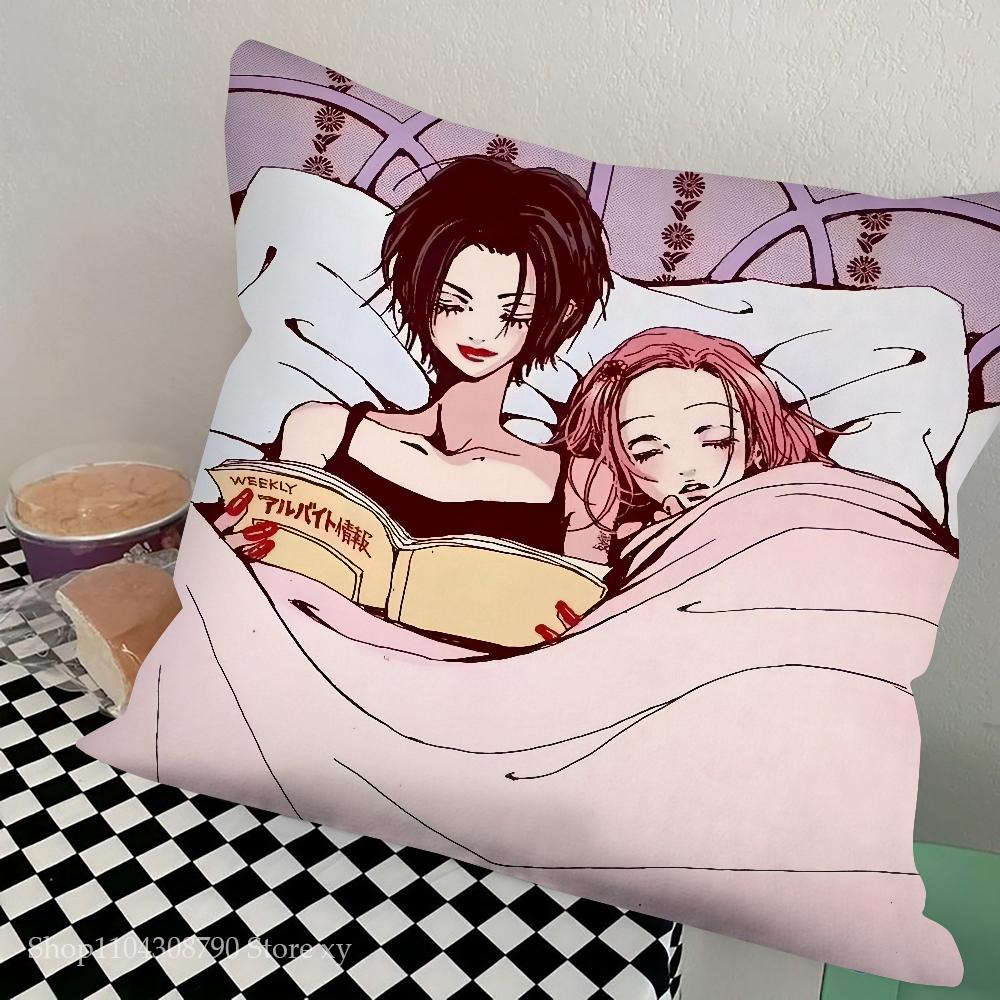 1pc Cartoon Anime Oosaki Nana Pillow Case Square Pillow Bedroom Sofa Leisure Comfort Cushion Car Living Room Home Decoration