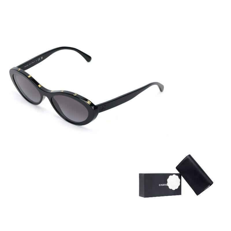 CHANEL Cat Eye Sunglasses Unisex Black
