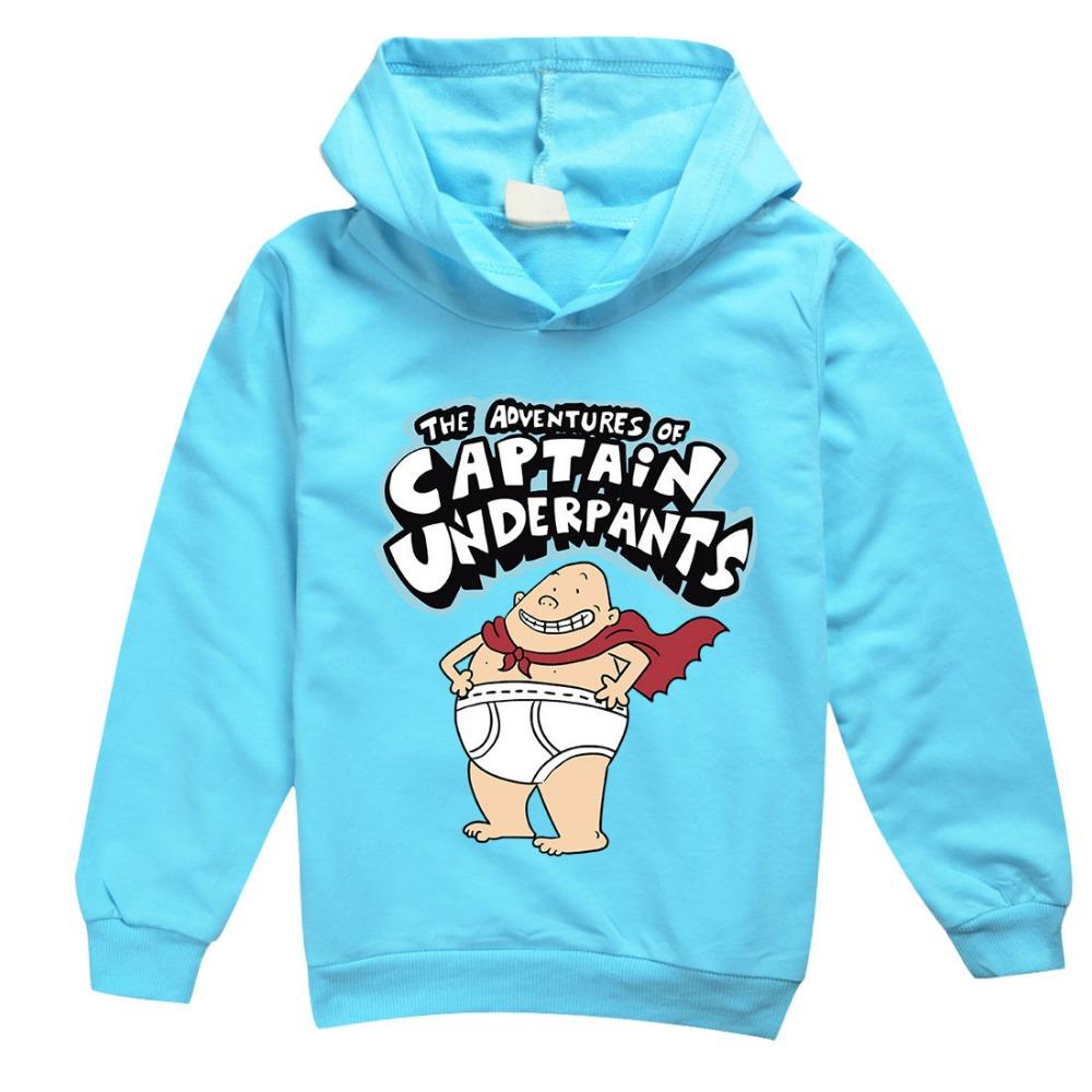 

Captain Underpants Hoodie Kids Sweatshirt Baby Boy Clothes Children Hooded Sweater for Toddler Girls Long Sleeve Coats 100
