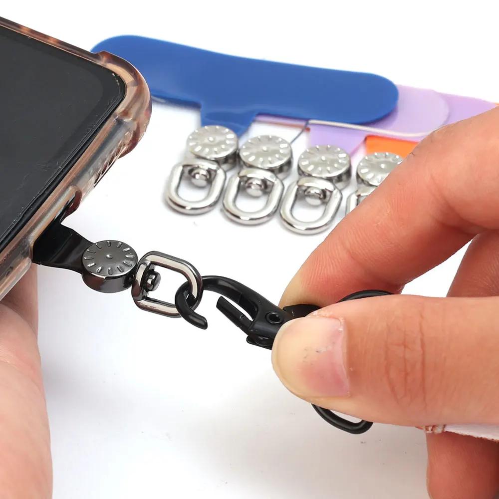 5/10Pcs NEW 360° Rotation Phone Case Connect Clips Anti-lost Universal Mobile Phone Lanyard Patch Rotatable Tether Pad Gasket