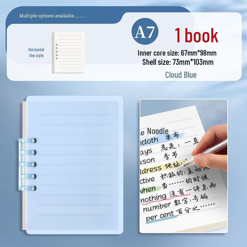 Mini Carnet de Poche A7 Haute Valeur - Agenda Personnel Étudiant à Feuilles Mobiles