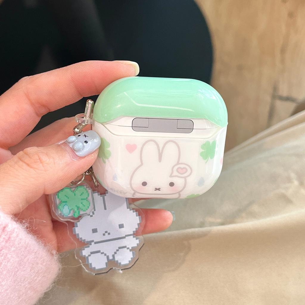 Four-leaf Clover Miffy Rabbit for Airpods4 Protective Cover Apple 2/3 Generation AirPods Pro3 Earphone Cover Female