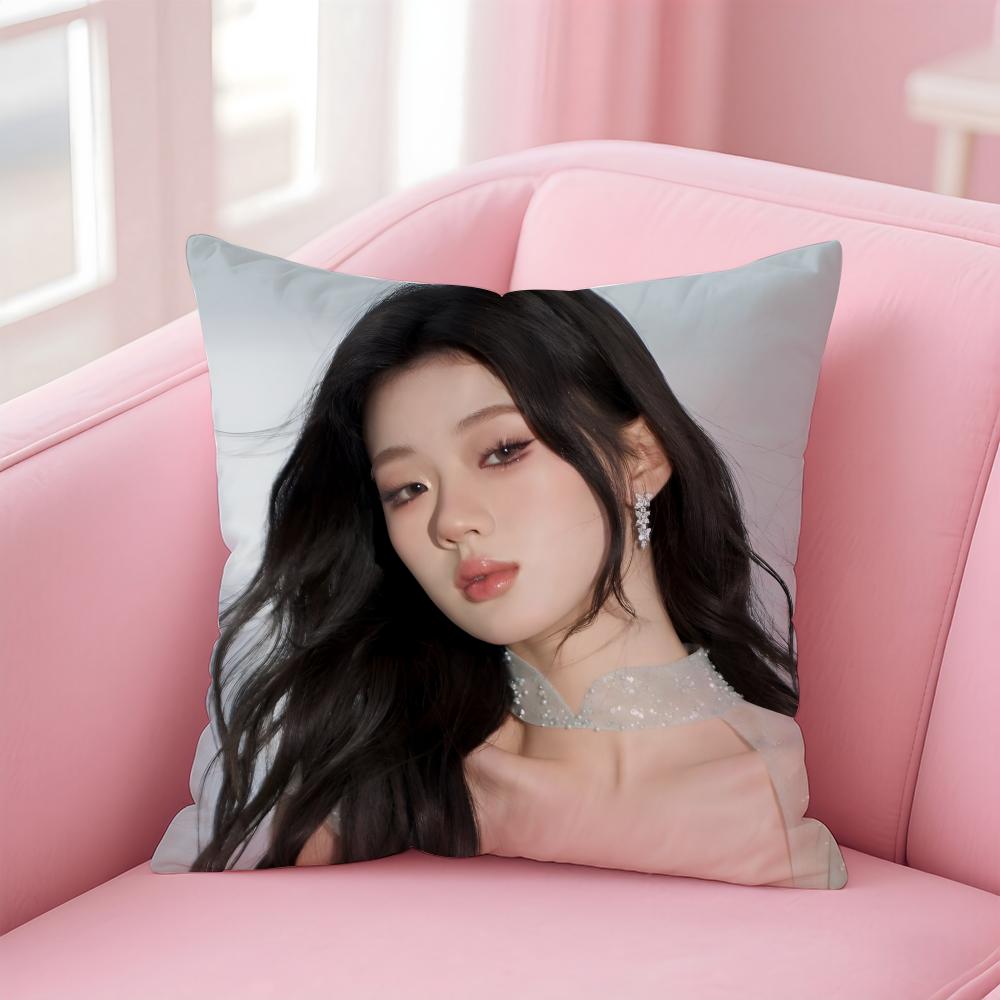 Popular fashion Chinese singer SShan Yichun Cushion Cover Pillowcase Short Plush Invisible zipper Room Sofa Cushion Cover